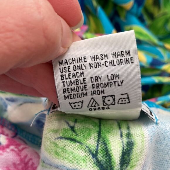 Vintage 80s Main Street Classic Shortsleeve Beach Summer Hawaiian ButtonUp Dress - Picture 9 of 11